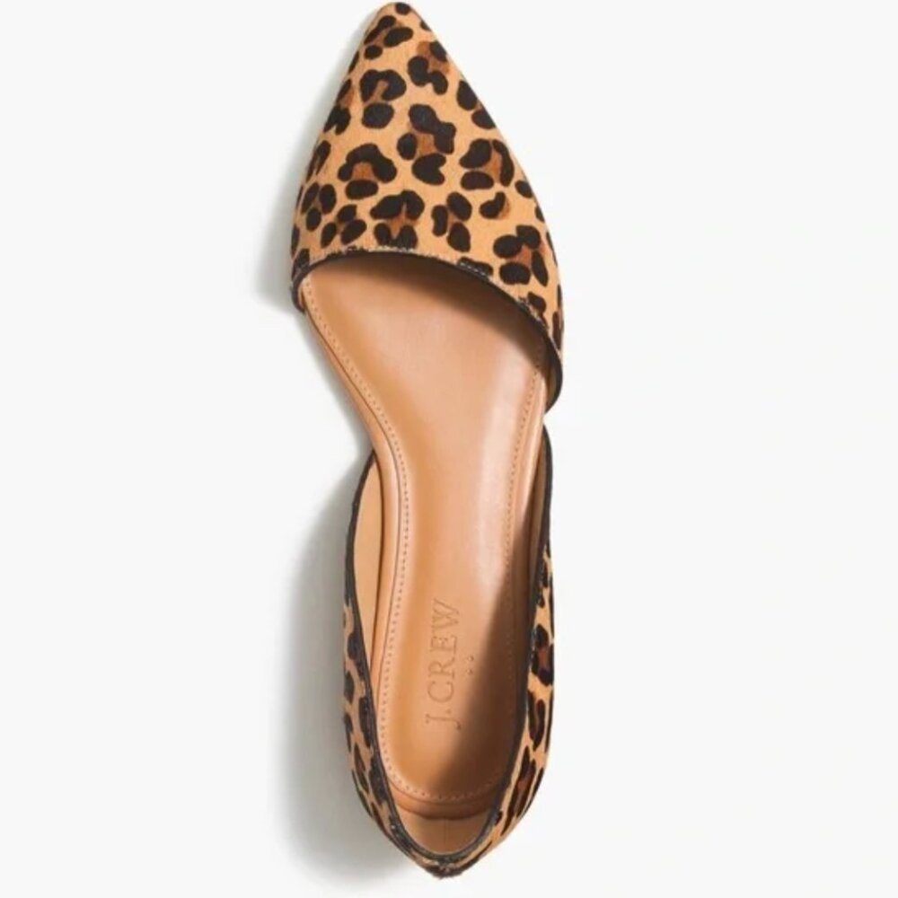 J Crew Leopard Print Leather Flats - Size 10